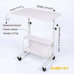 Double layer adjustable table - White Colour thumbnail